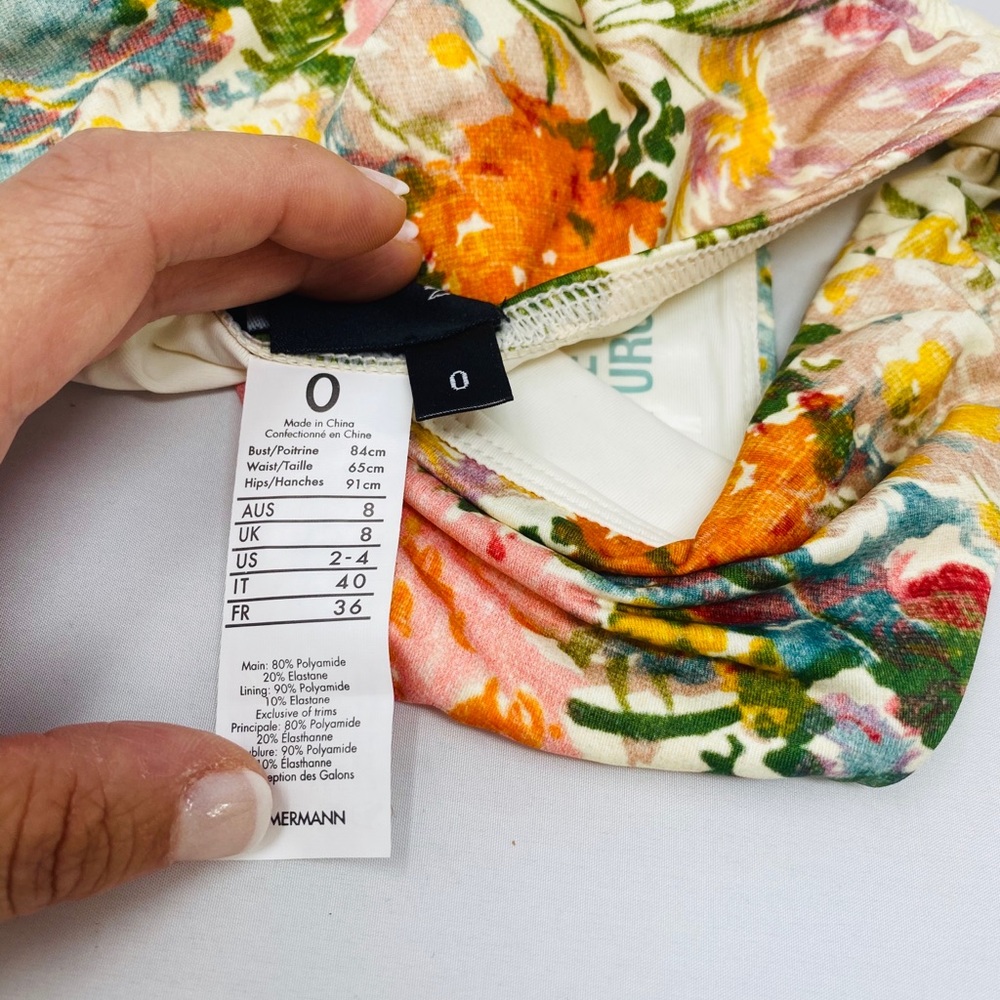 ZIMMERMAN Pink Floral Bikinis with Knots - Picture 9 of 12